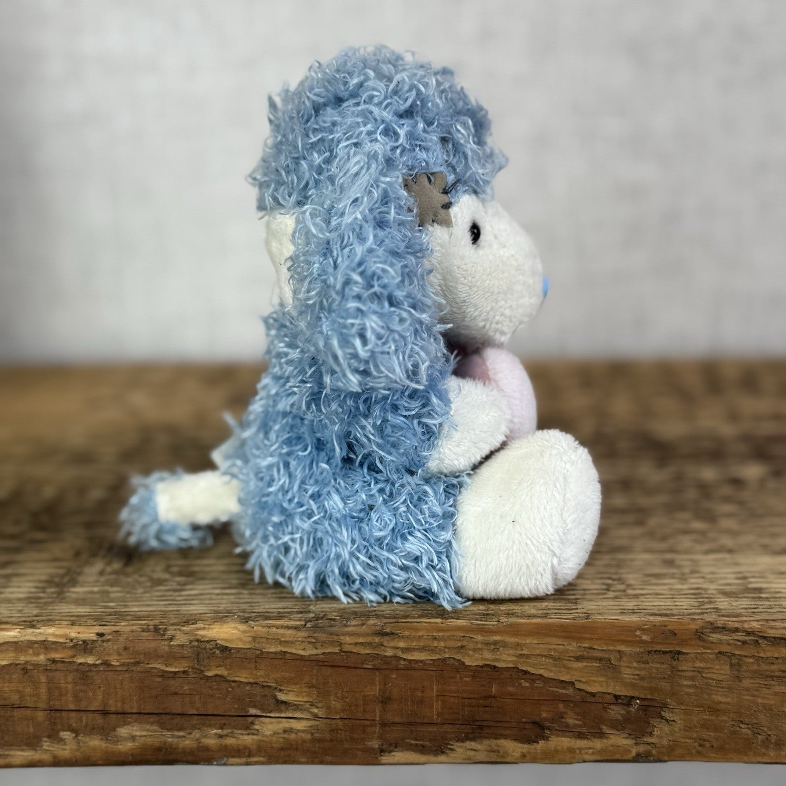 Blue Nose Friends Pearl The Poodle #39 - Mini Curly Hair Dog Holding Heart 5"