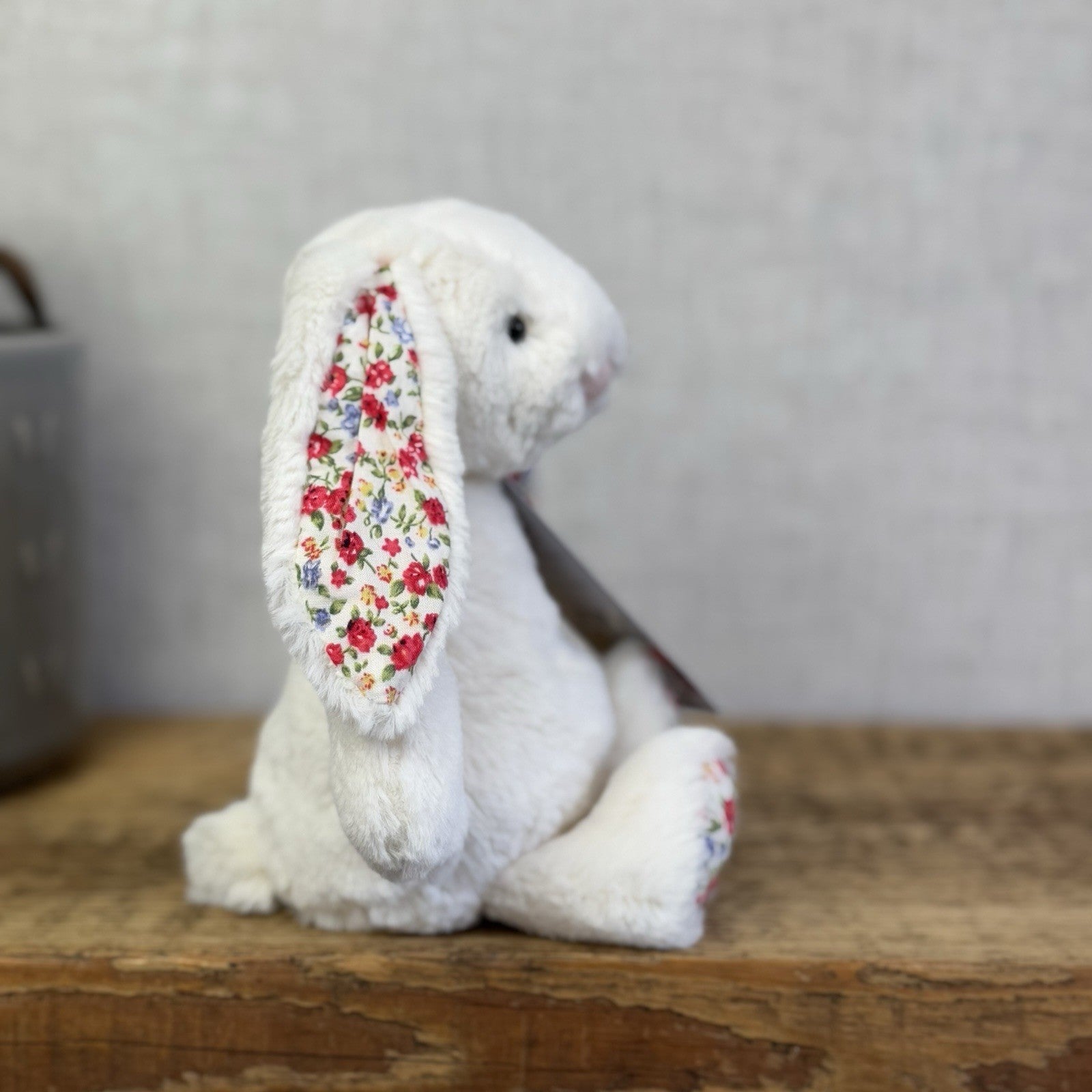 Jellycat Small Bashful Cream Blossom - Cream Bunny Floral Ears & Feet 8”