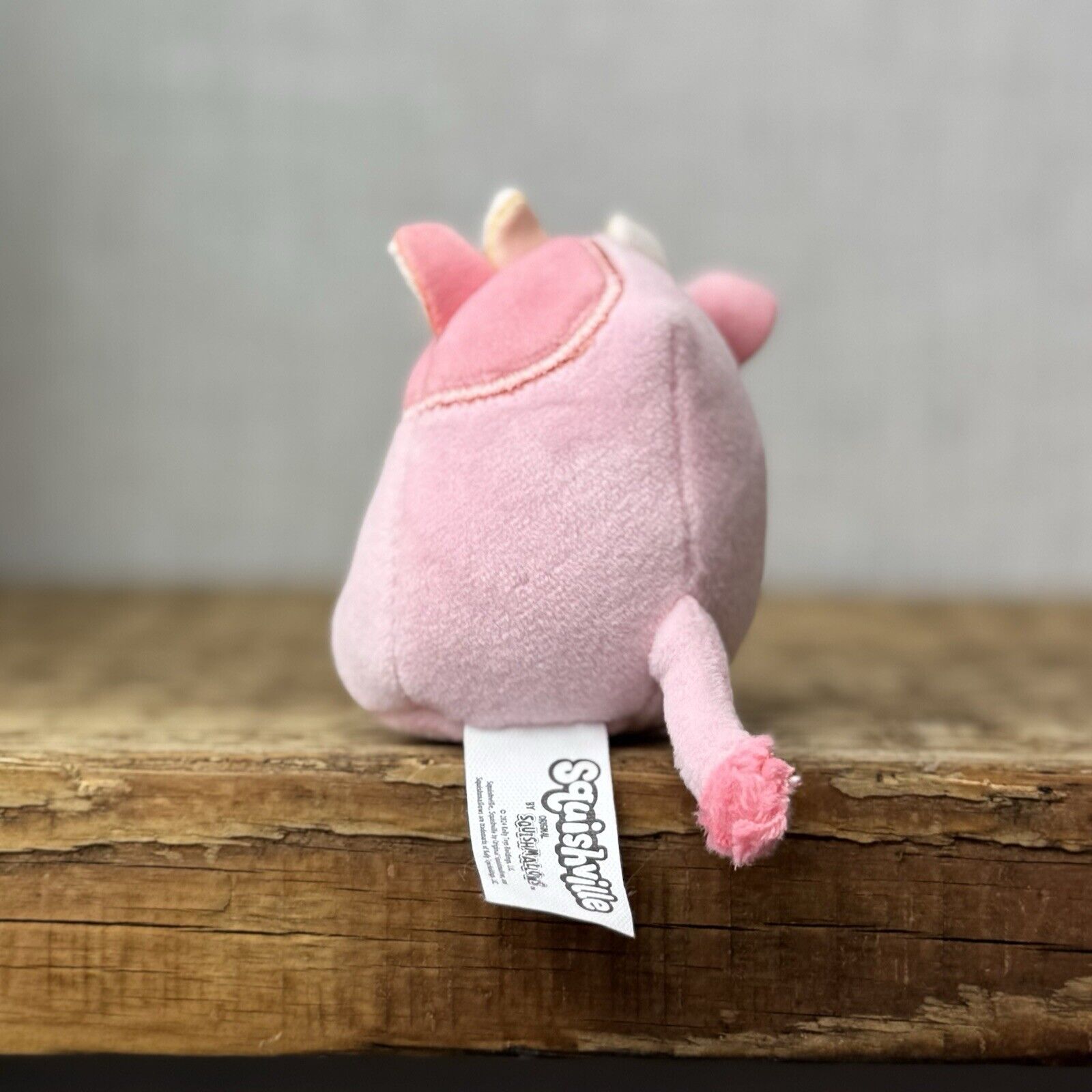Squishmallows Squishville - Clay The Cow - Pink Cow Plush Squishmallow Tiny 2"