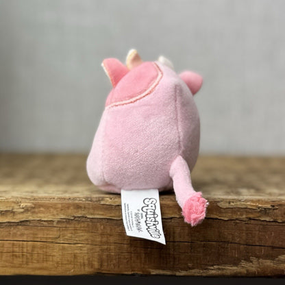 Squishmallows Squishville - Clay The Cow - Pink Cow Plush Squishmallow Tiny 2"