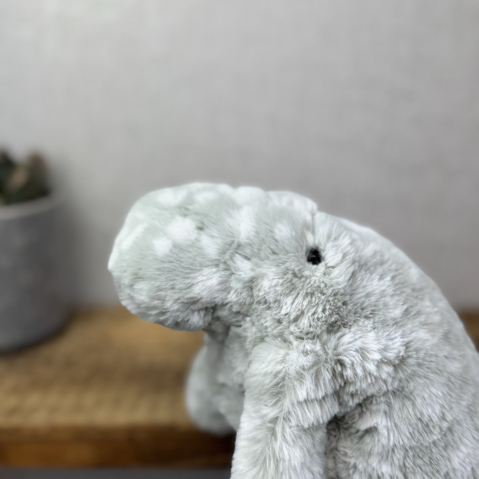 Jellycat Little Billow Manatee - New With Tags Detached Little Grey Spotty Rare