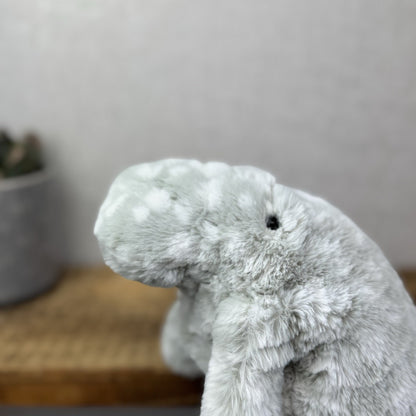 Jellycat Little Billow Manatee - New With Tags Detached Little Grey Spotty Rare