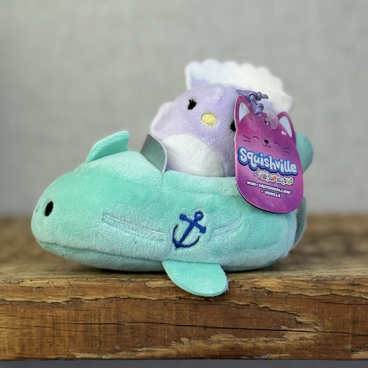 Squishmallow Squishville - Vehicle Elda Ostrich Shark Car  (Multi Buy Discount)