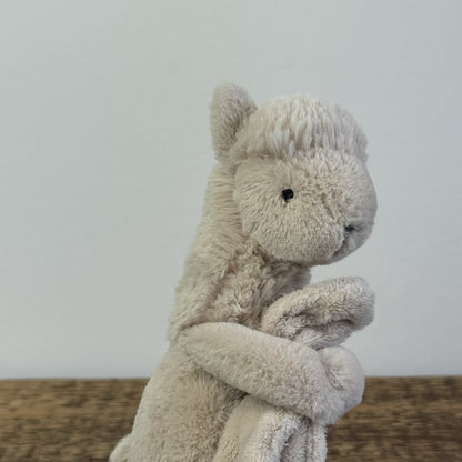 Jellycat Bashful Llama Comforter Soother Lovey Blankie Soft Toy US Exclusive