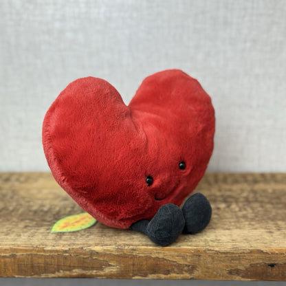 Jellycat Amuseable Red Heart - Larger Heart Beanie Plush Valentine 8" New