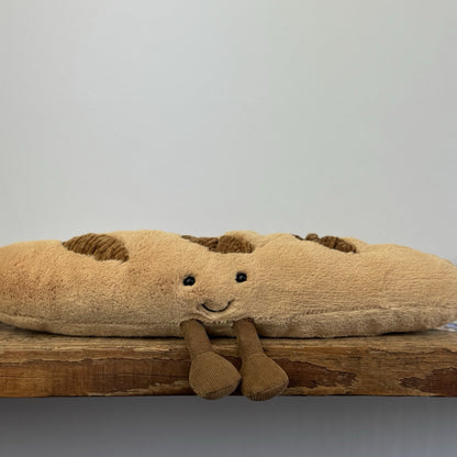 Jellycat Amuseable Baguette New Style - Beanie Bread Soft Toy  - (Damage label)