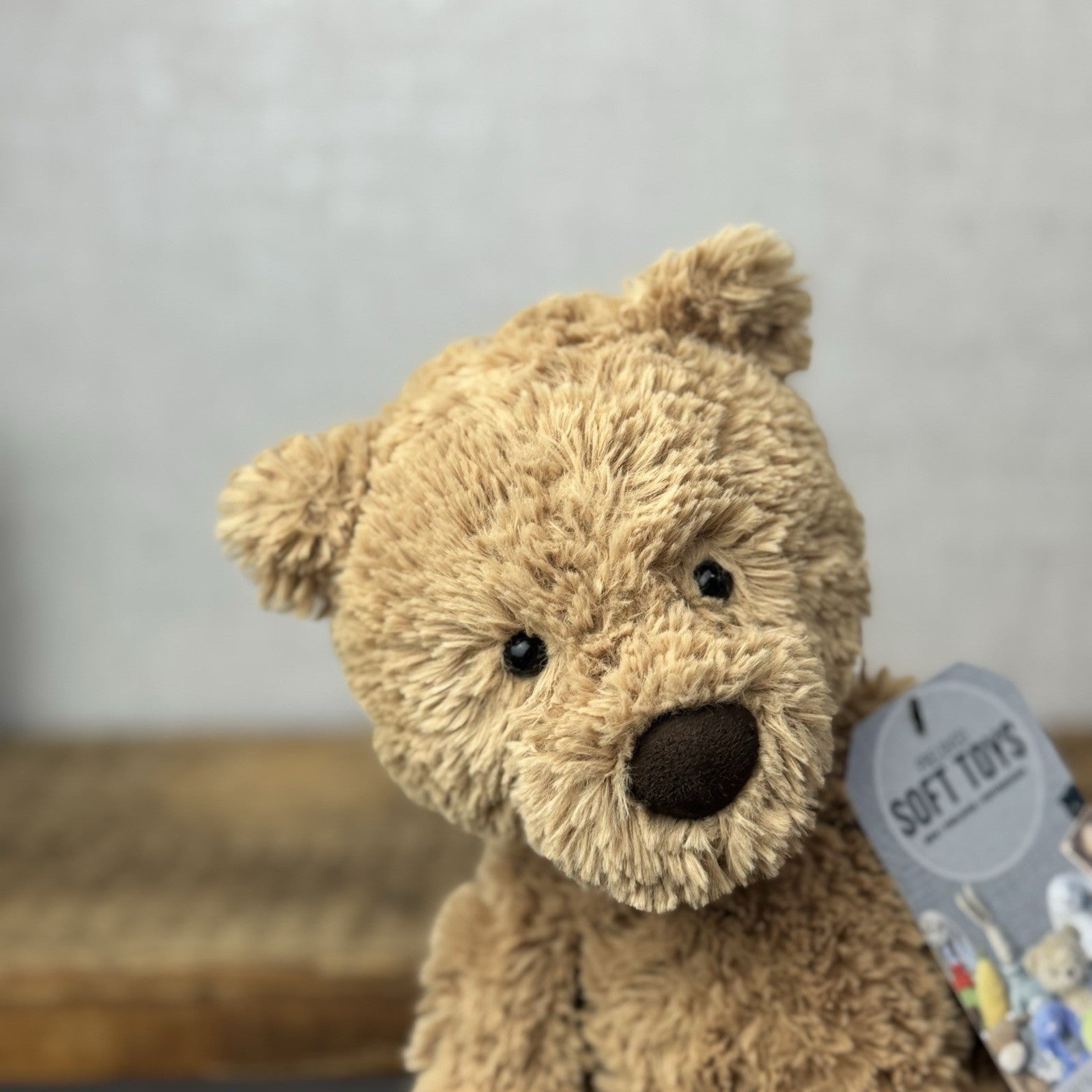 Jellycat Small Bumbly Bear - Small Textured Retired Small Brown Bear 11"