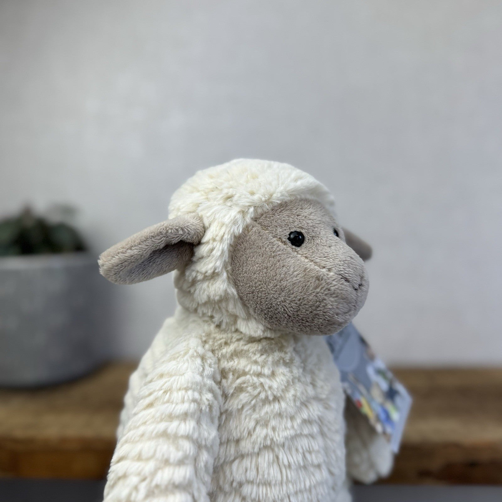 Jellycat Medium Fuddles Sheep Lamb Textured Zara Edition Soft Toy Beanie 12"