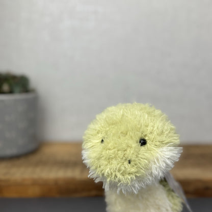 Jellycat Little Snake - Fluffy Light Green Snake Beanie Plush Curly Hair 7”