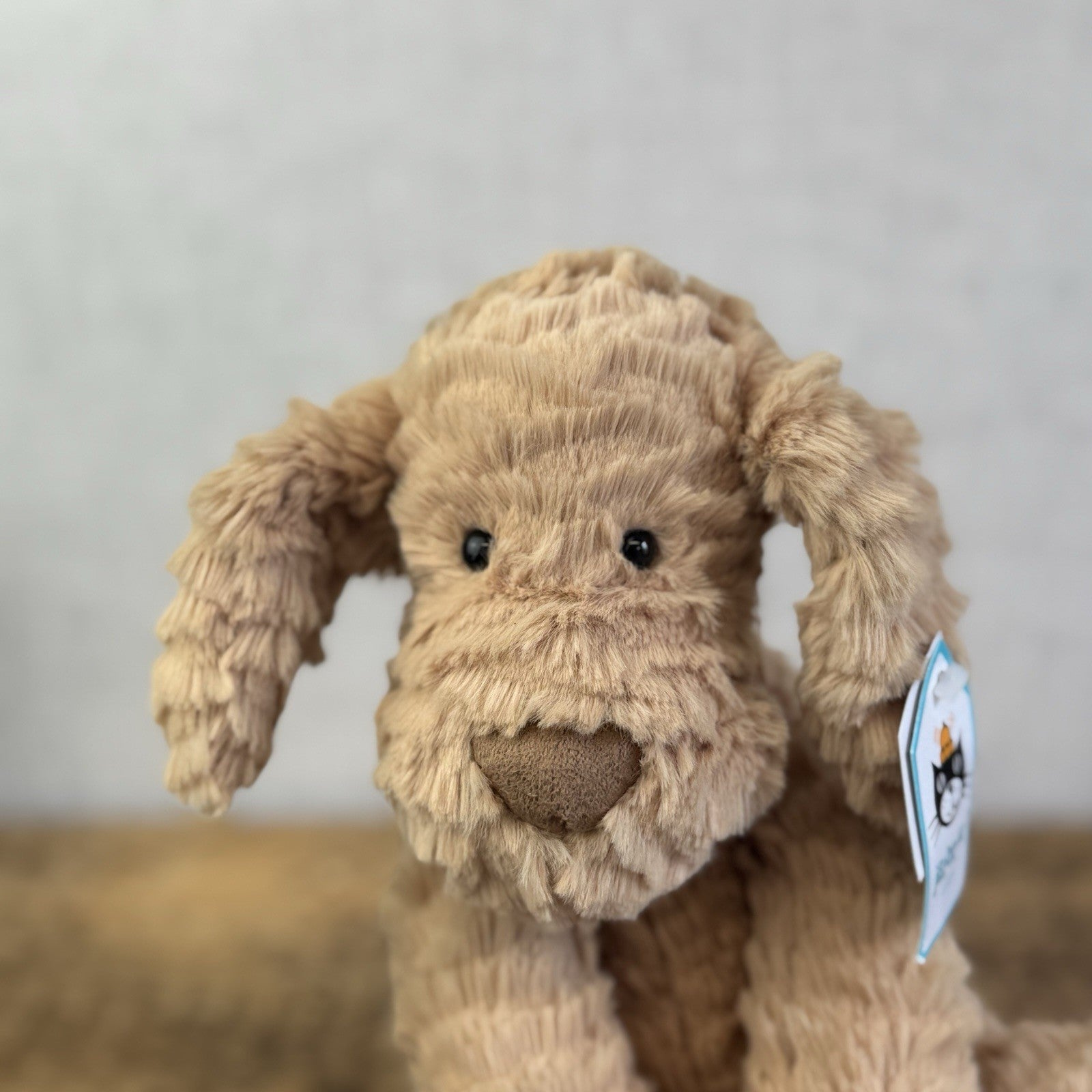 Jellycat Fuddlewuddle Puppy Medium - Light Brown Beige Dog With Tags Rare 8"