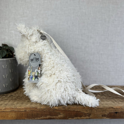 Jellycat Munro Scottie White Westie Dog Bag Soft White Dog Bag Plush 12"