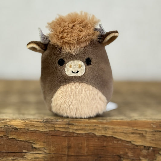 Squishmallow Squishville -Calton Highland Cow Horned Cow 2" (Multi Buy Discount)