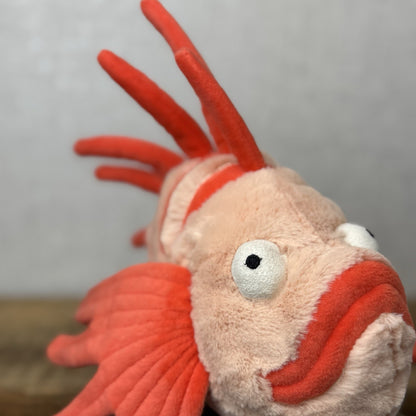 Jellycat Lois Lionfish - Retired Orange Fish Soft Toy Beanie Plush Tropical Fish