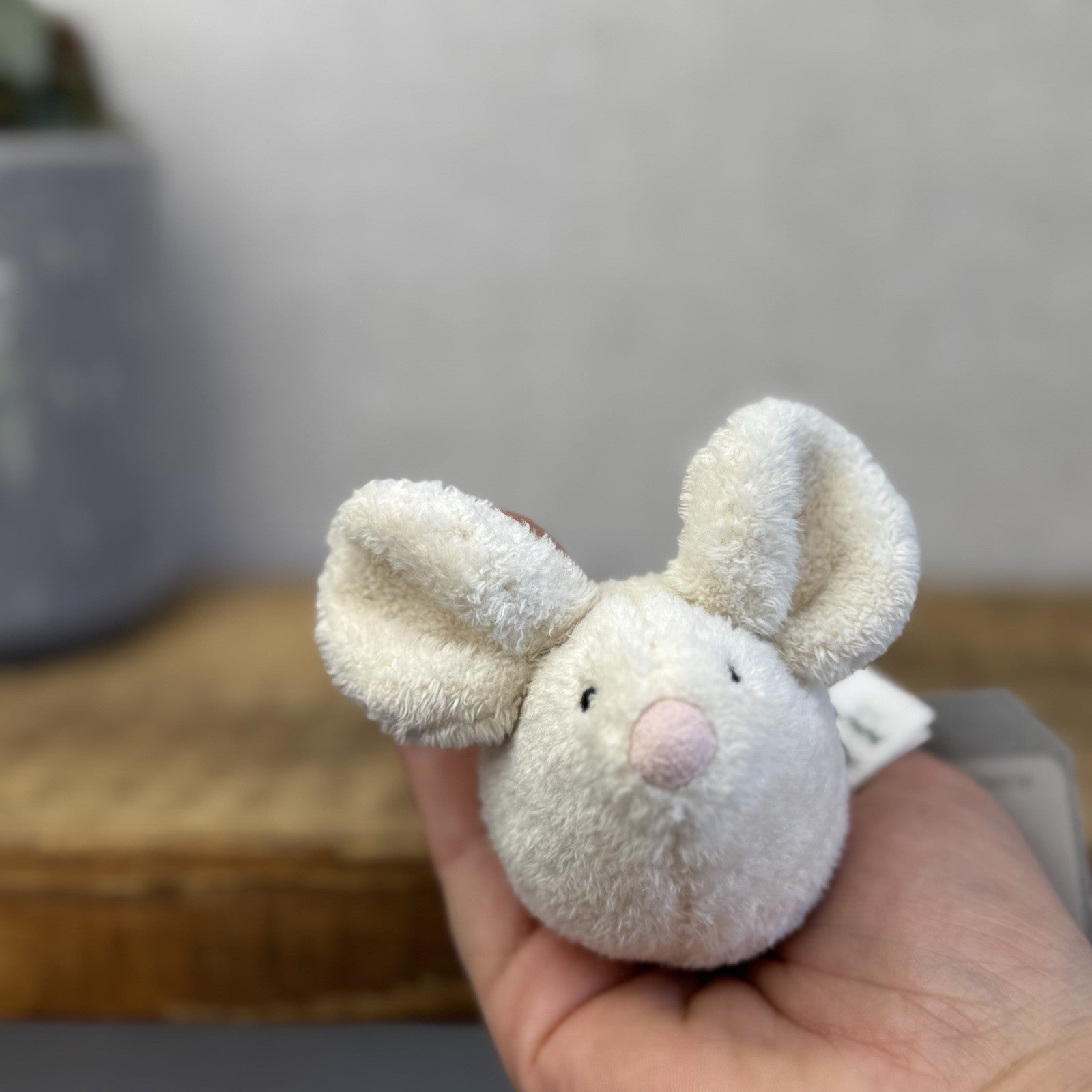 Jellycat Pip Mouse - Miniature Cream/White Mouse Mice Vintage Rare Retired 4"