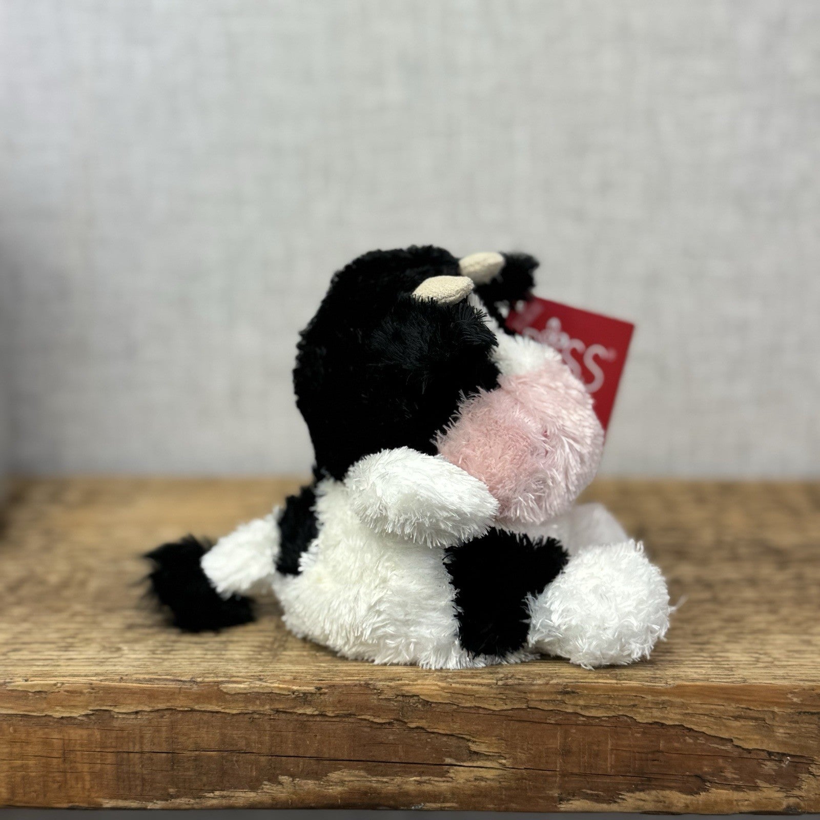 Russ Berrie Luvvies - Mini Pudding Fred The Cow Beanie Plush New With Tags 4"