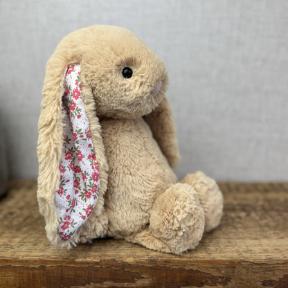 Jellycat Medium Bashful Honey “Blossom” - Rare Medium Honey With Custom Ears 12”