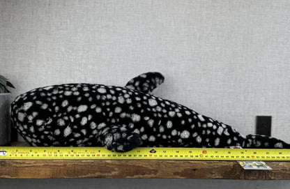 Jellycat Large Pebble Shark - Black/White Spot Large Beanie Shark 25"