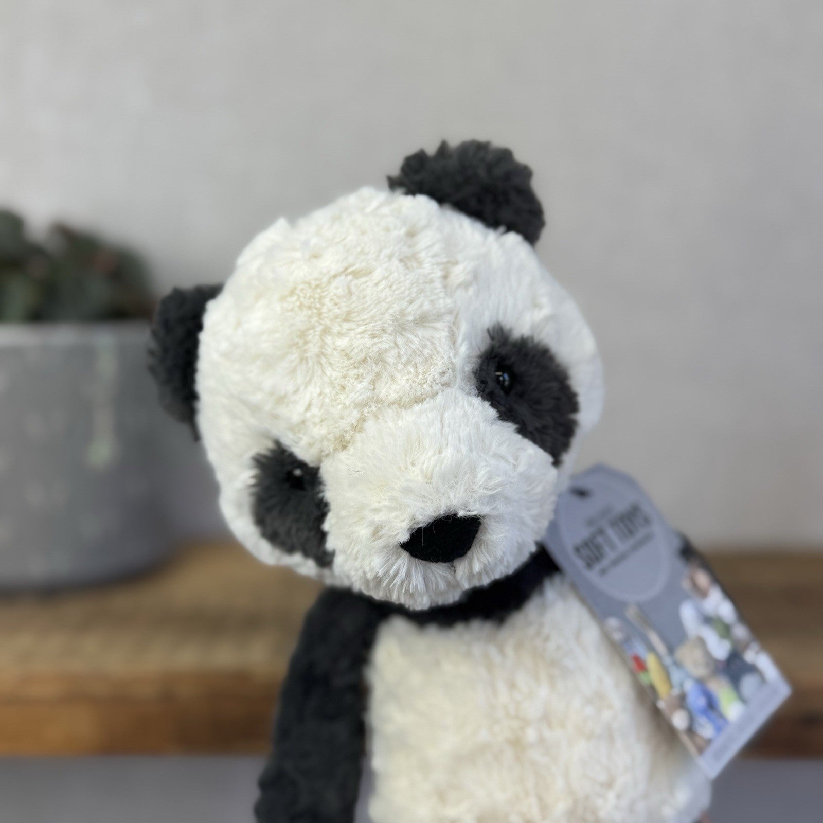 Jellycat Tuffet Panda - Panda Textured Beanie Plush Wild Animal Retired 12"