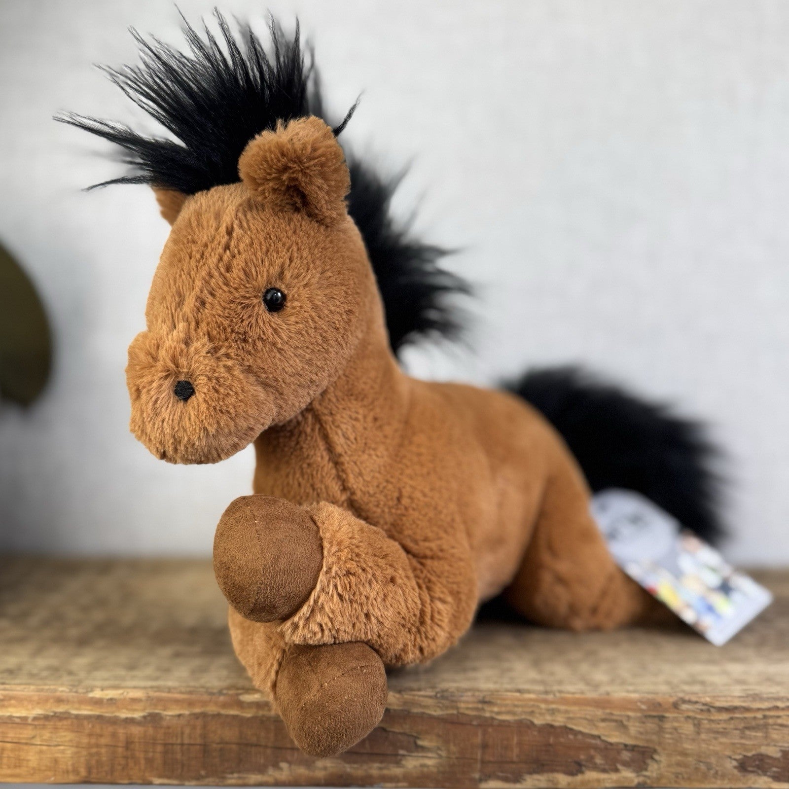 Jellycat Medium Clover Pony - US Version Medium Chestnut Brown Pony Plush 12"