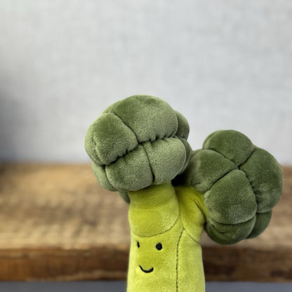 Jellycat Vivacious Broccoli - Soft Toy Food Play Vegetables Suede Beanie 8” (#2)
