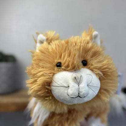 Jellycat Medium Truffles Vintage Ginger Cat - Cat Floppy Pillow Beanie Rare NWOT