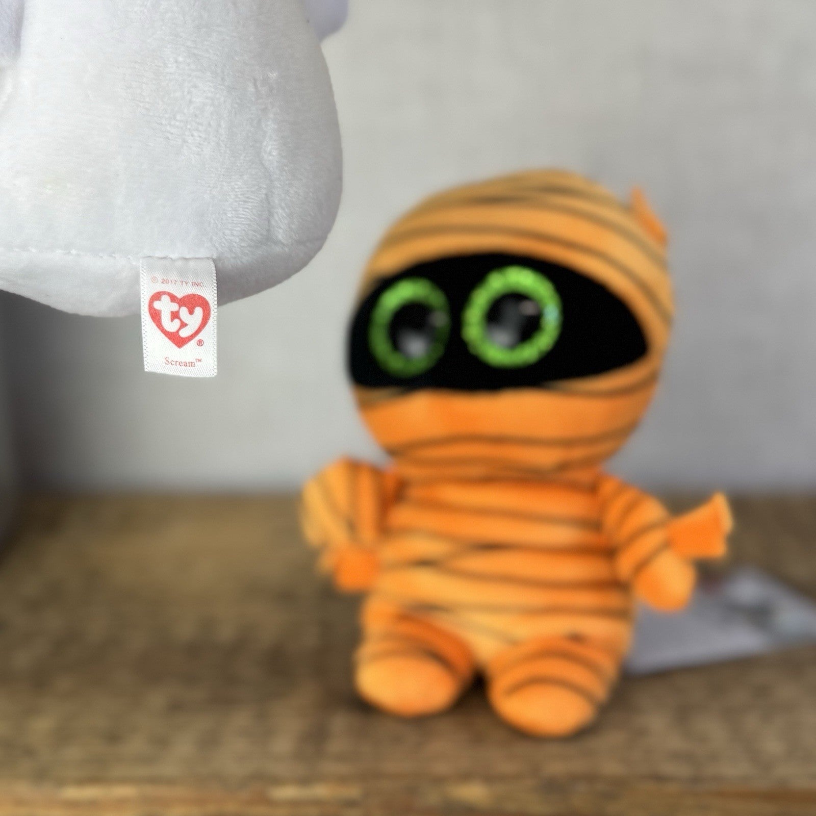 Ty Mask Mummy Beanie Boo - Mini Mummy Mini Ghost Soft Toy Pair/Set Cute 6"