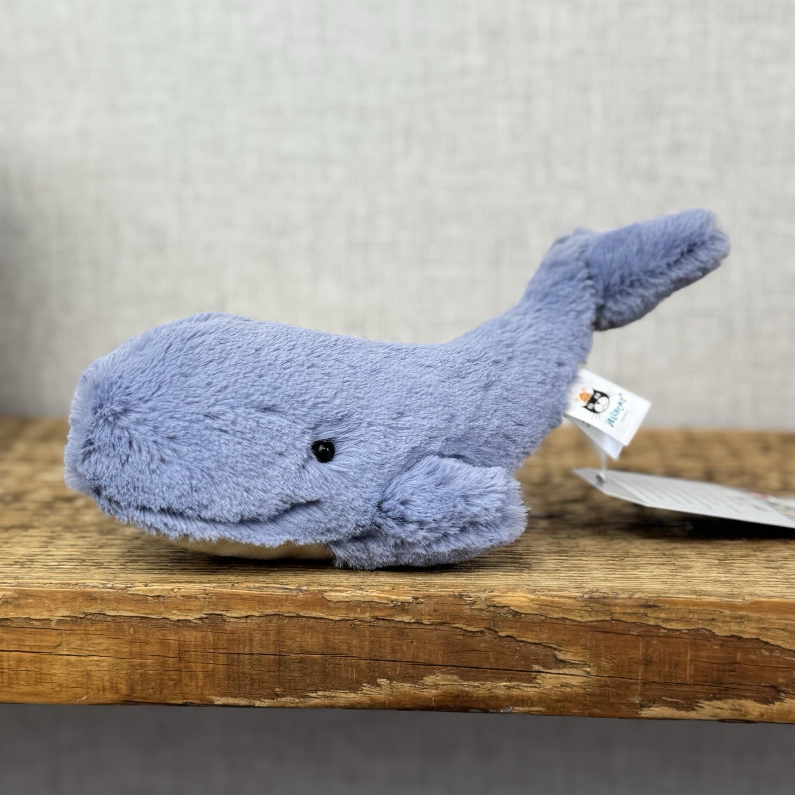 Jellycat Tiny Wilbur Whale - Tiny Blue Soft Beanie Whale Soft Toy BNWOT 6"