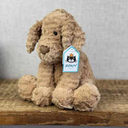 Jellycat Fuddlewuddle Puppy Medium - Light Brown Beige Dog With Tags Rare 8"