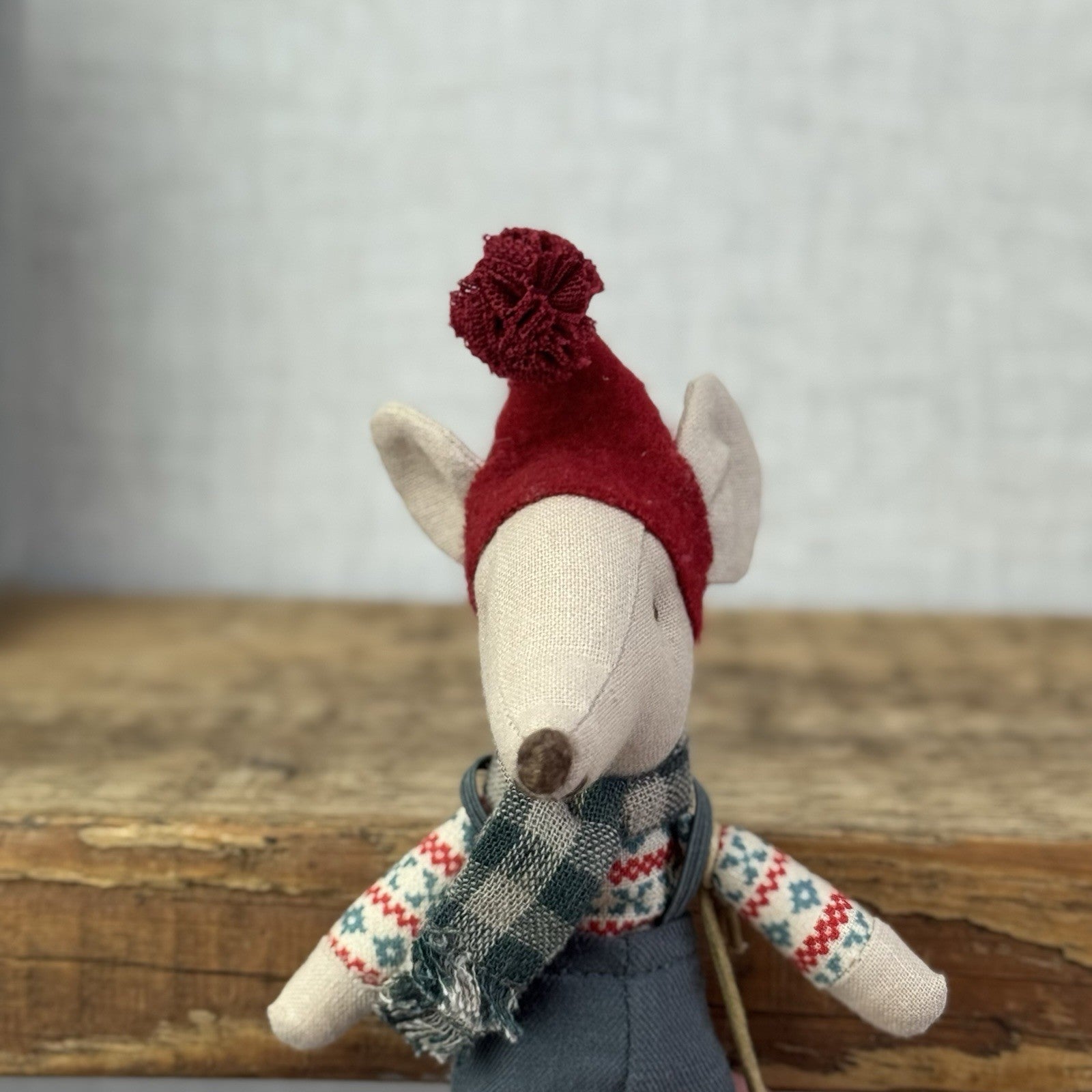Maileg Christmas Mouse, Big Brother - New With Tags Miniature Mouse Soft Toy