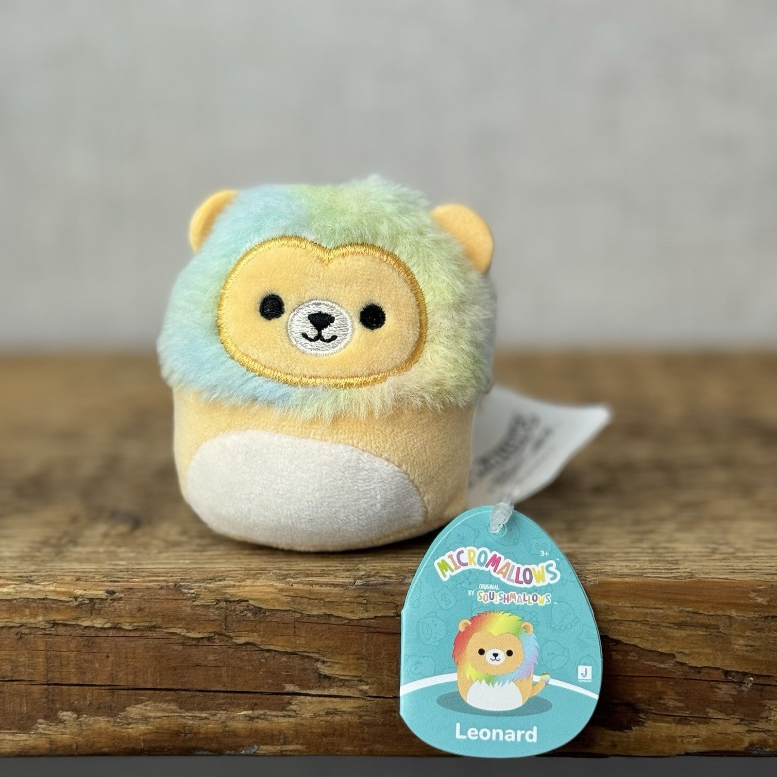 Squishmallow Micromallow With Tag - Leonard Lion  Mini Squish Soft Toy New 3"