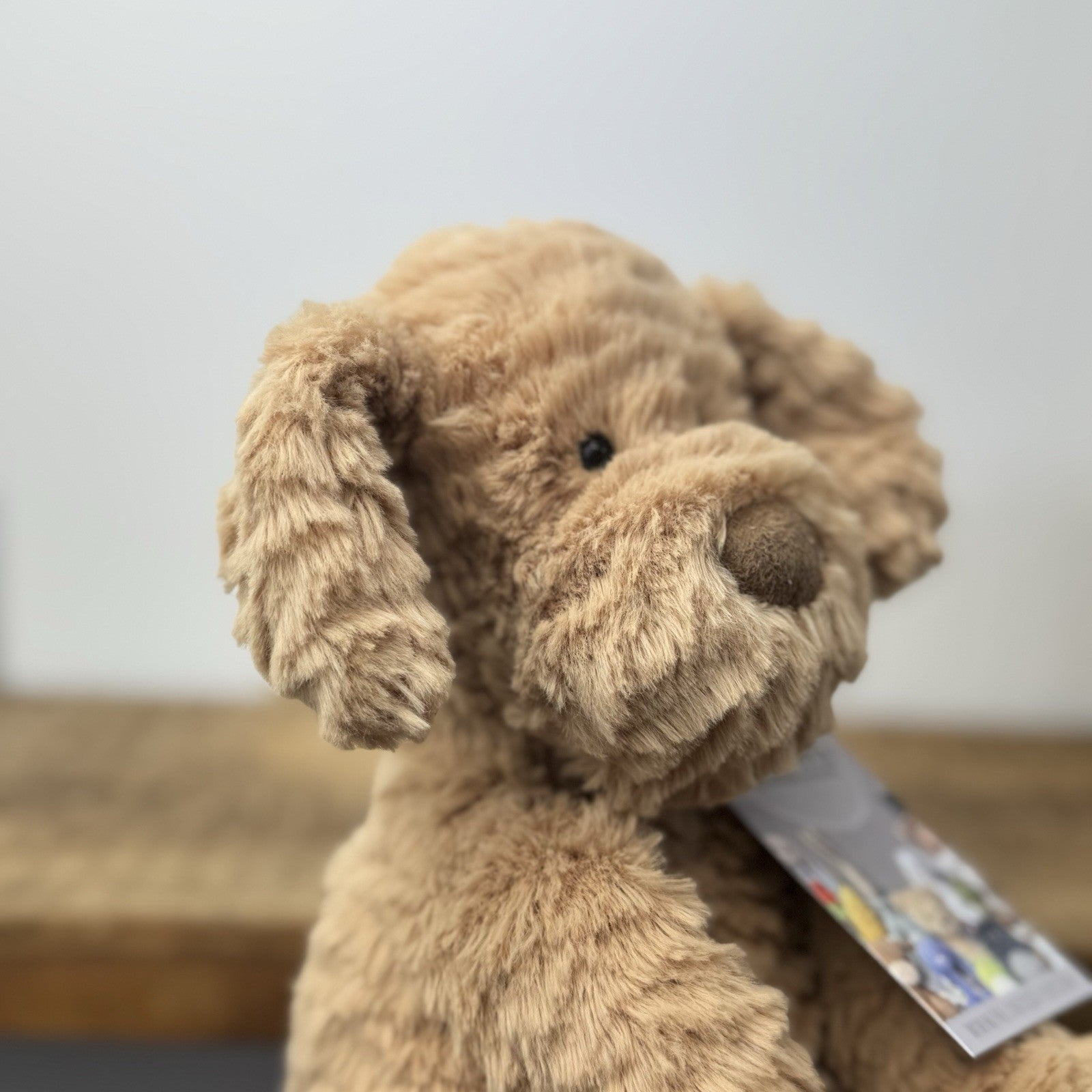 Jellycat Fuddlewuddle Puppy Medium - Light Brown Beige Dog NWOT Rare 8"