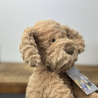 Jellycat Fuddlewuddle Puppy Medium - Light Brown Beige Dog NWOT Rare 8"