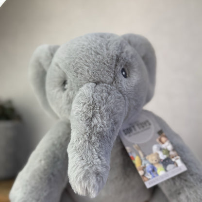 Mamas & Papas Archie Elephant Grey Soft Toy Plush - Welcome To The World 12”