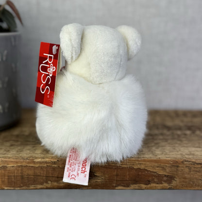 Russ Berrie - Lil' Softies Smooch - Mini Bear With Heart Valentines GIft New 5"