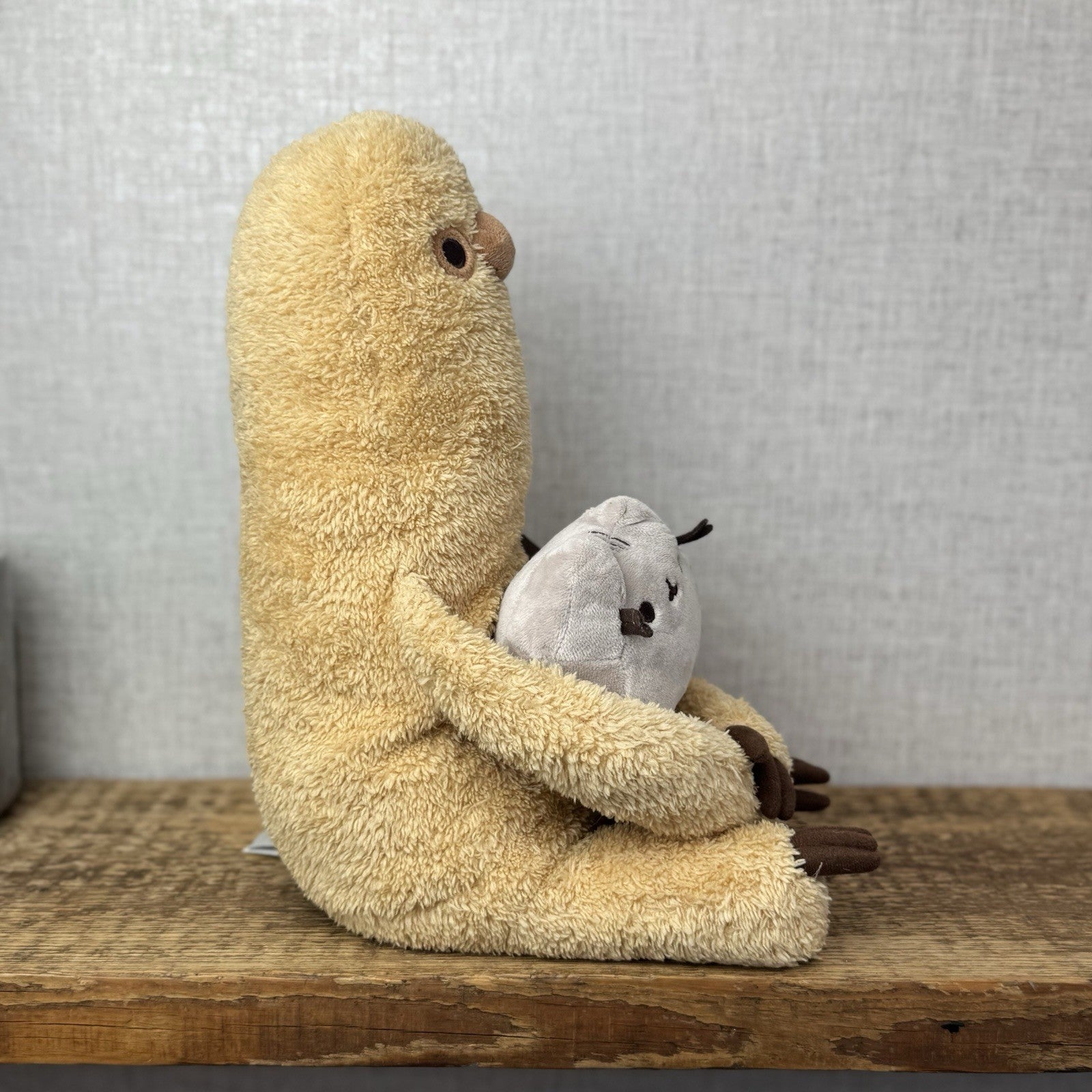 Gund Pusheen Cat - Pusheen With Sloth - Large Sloth Gund Plush Retired 16"