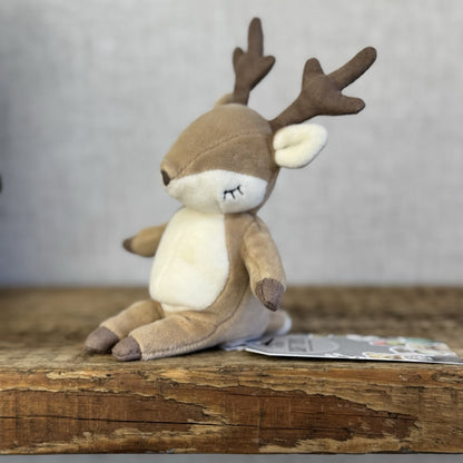 Jellycat Minikin Fawn Deer Brown - Tiny Small Velour Fawn Beanie Retired 7”