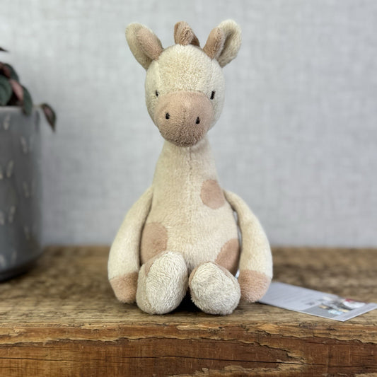 Jellycat Little Gentle Giraffe Rattle - Small Giraffe Rattle Plush Toy 9"