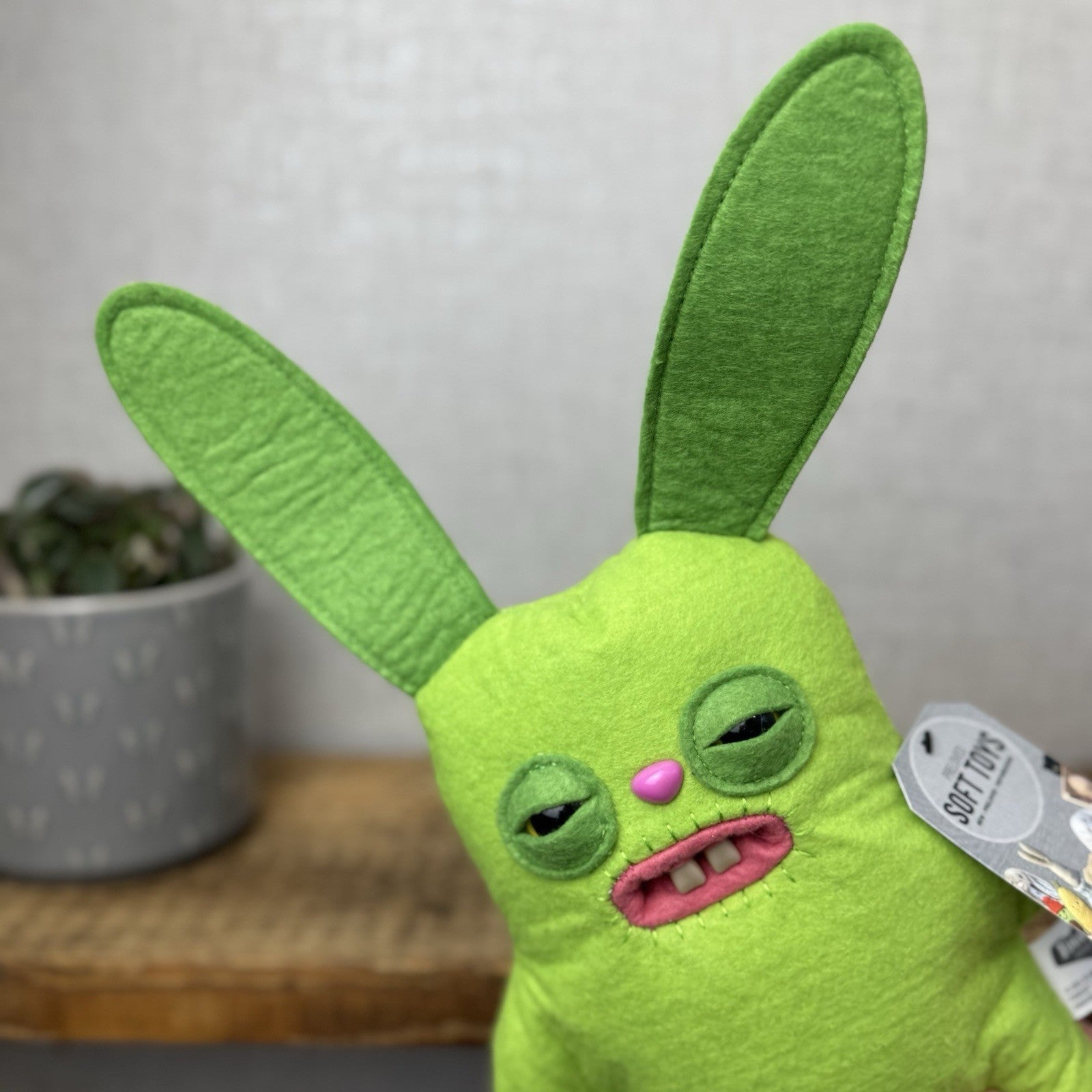 Fuggler Green Misfits Old Tooth Rabid Rabbit - Green Rabbit Fuggler Felt Bunny