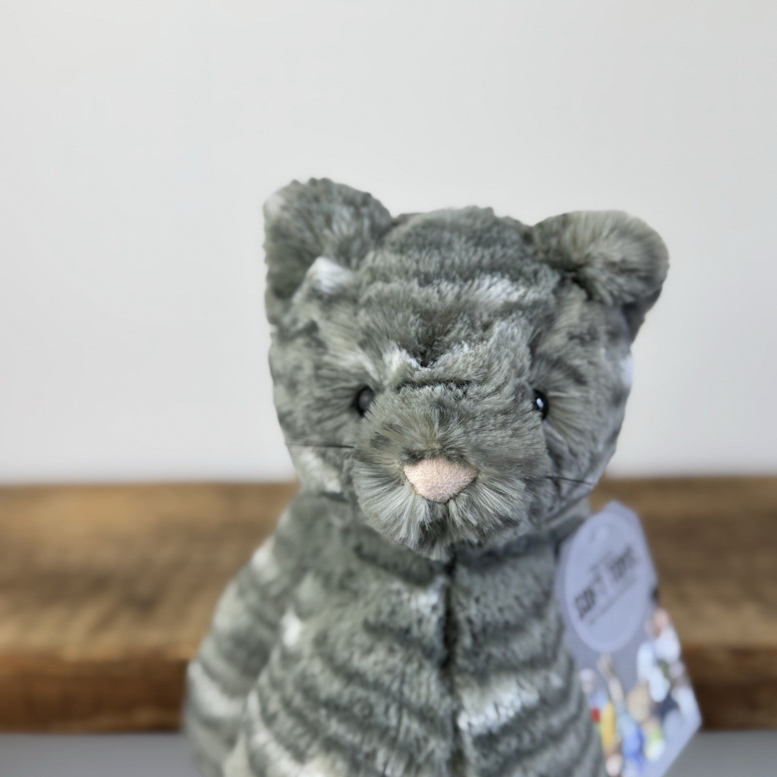 Jellycat Bashful Tabby Kitten - Grey Tabby Cat Soft Toy US Exclusive NWOT 12"
