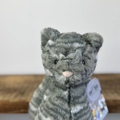 Jellycat Bashful Tabby Kitten - Grey Tabby Cat Soft Toy US Exclusive NWOT 12"