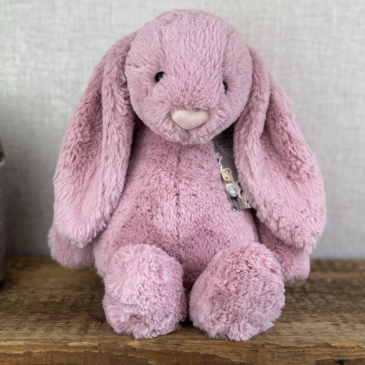 Jellycat Large Bashful Tulip Bunny Rabbit - Large Pink Rabbit Beanie Plush 16"