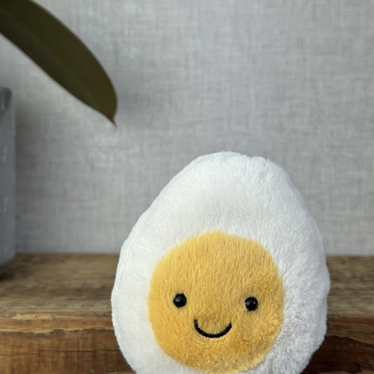 Jellycat Amuseable Happy Boiled Egg - Little Egg With Feet Soft Toy Beanie (#1)