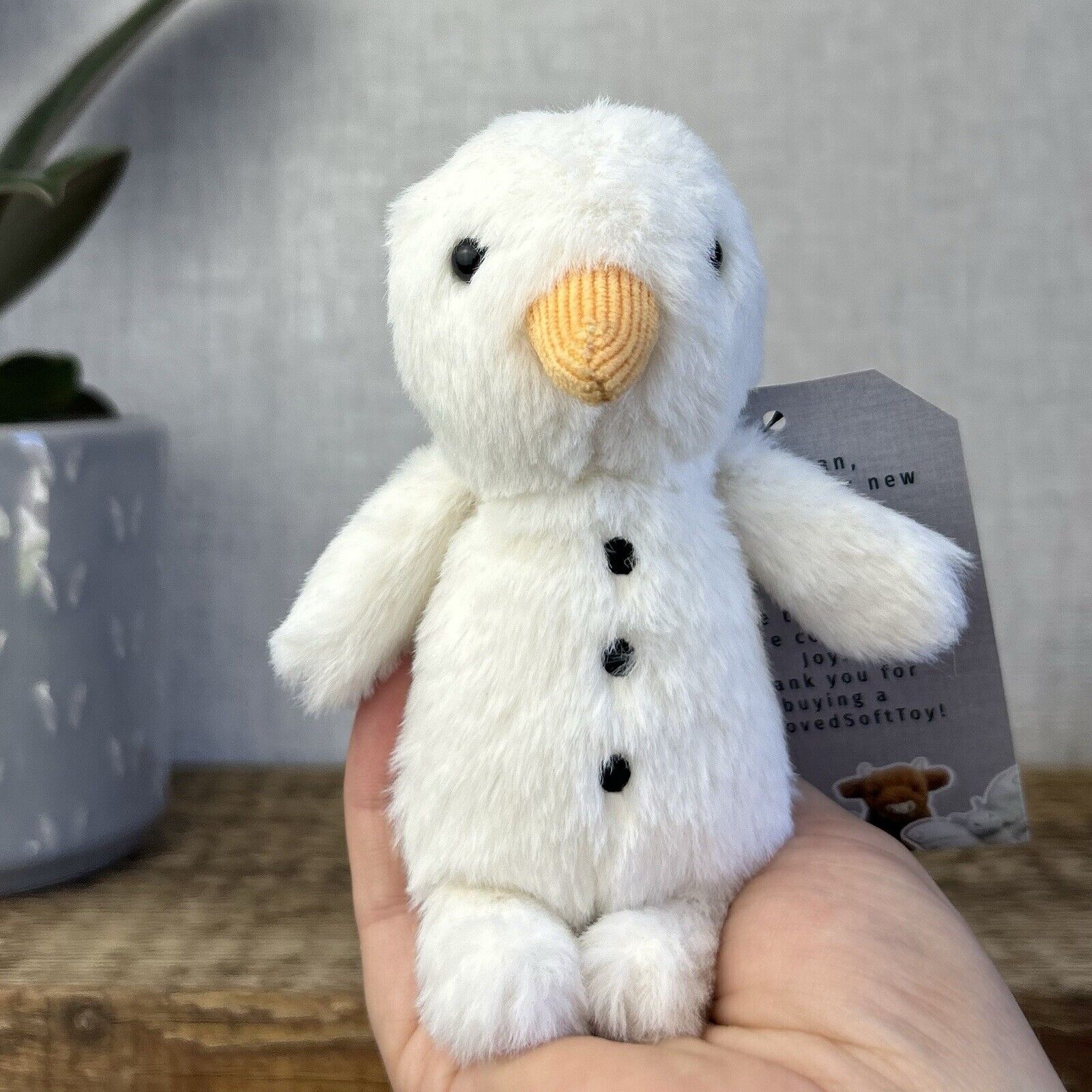 Jellycat Fluffy Snowman Tiny Snowman Soft Toy - Collectible Rare Fluffy 5”