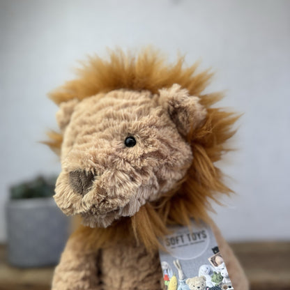 Jellycat Large Fuddlewuddle Lion - Large Sitting Lion Beanie Retired 12"