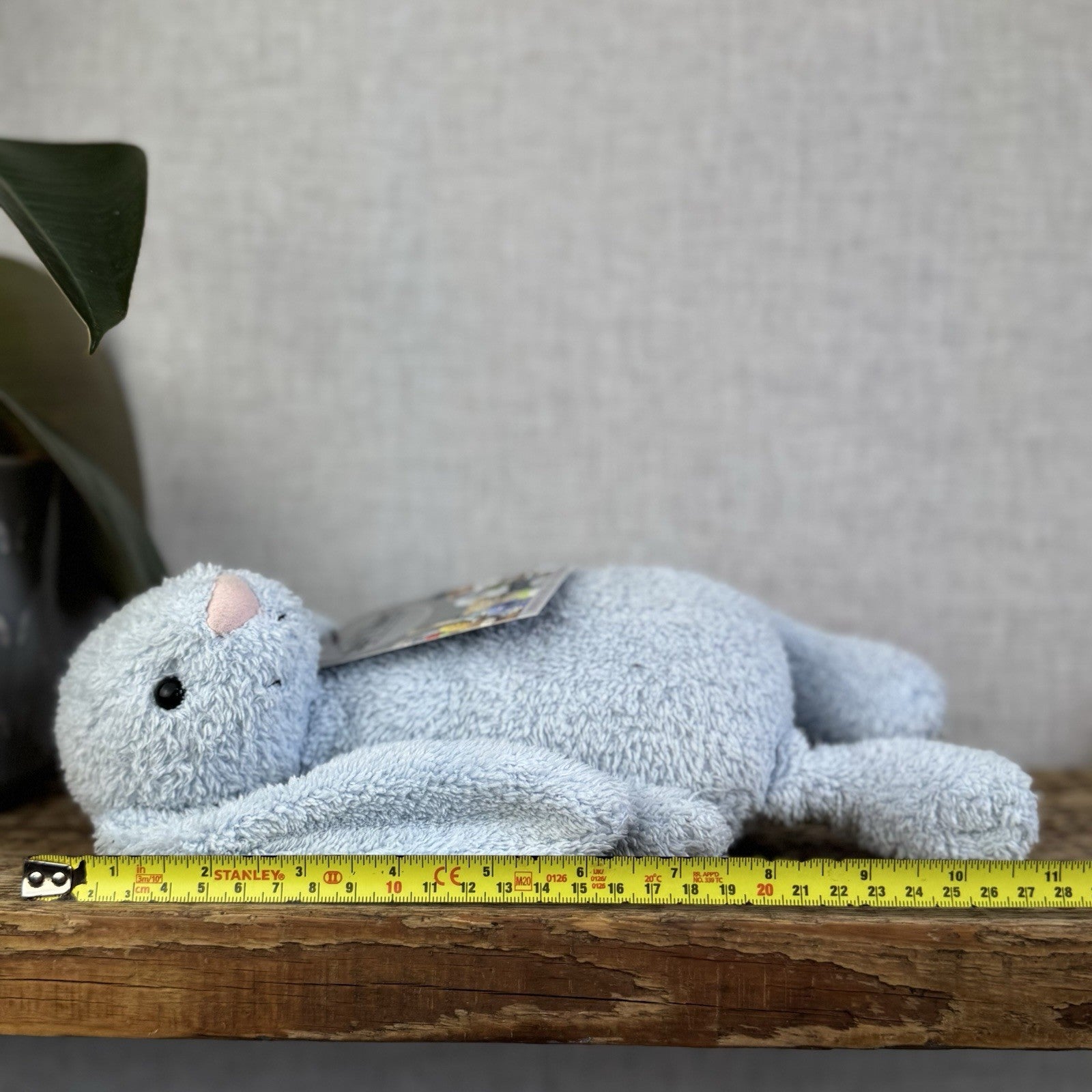 Jellycat Blue Bashful Bunny Chime - Baby Blue Texture Rattle Retired JellyKitten