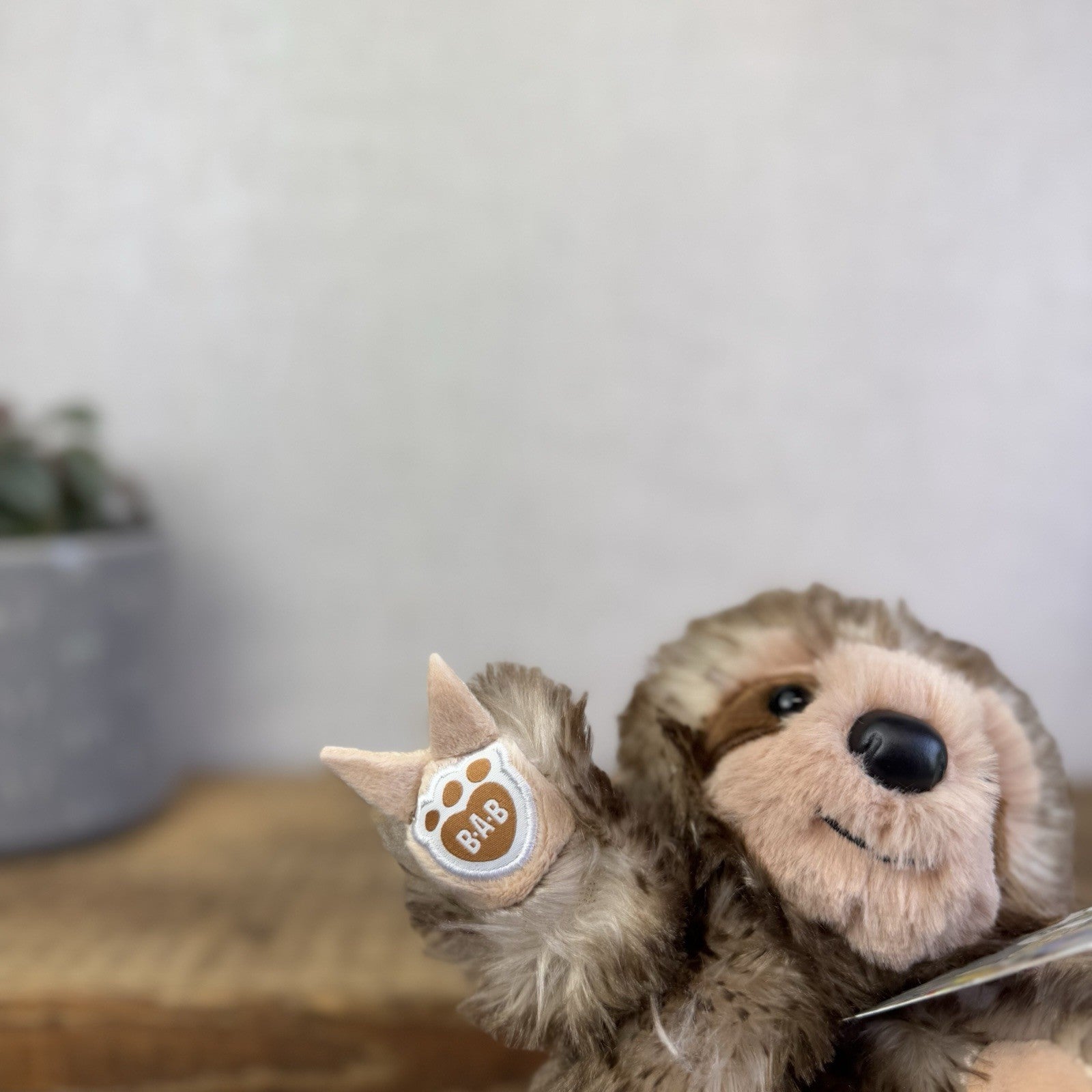 Build A Bear Mini Beans Sloth Buddy Brown Plush - Small Beanbag BAB NWOT 7"