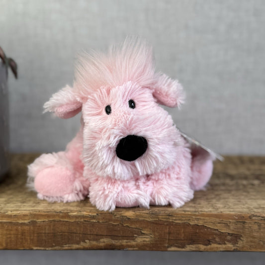 Jellycat Small Pink Truffles Dog Puppy- Floppy Dog Pillow Beanie Rare 7”