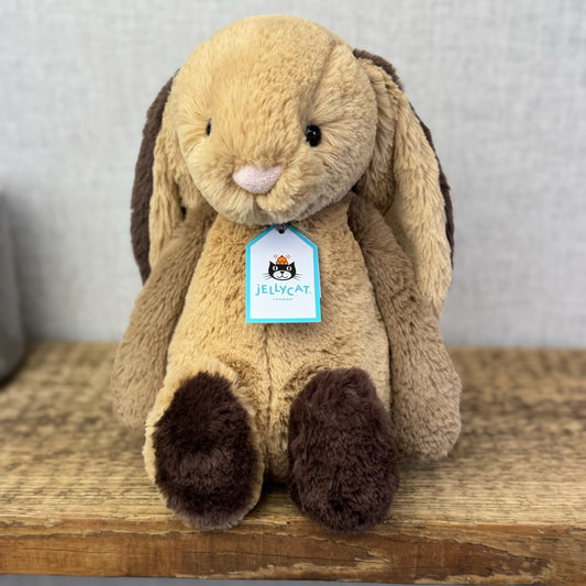 Jellycat Original Patchwork Brown Bunny - New With Tags Retired Bunny Rabbit