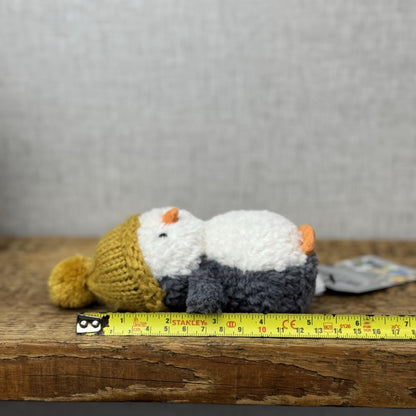 Jellycat Wee Penguin In Ochre Bobble Hat - Mini Penguin Plush Winter Toy 6”