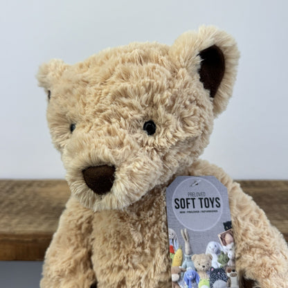 Jellycat Medium Edward Bear - Medium Golden Textured Bear Plush 12"